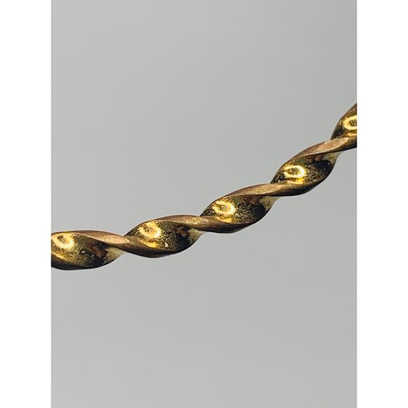 Gold Toned Twisted Bangle Bracelet - Picture 3 of 4